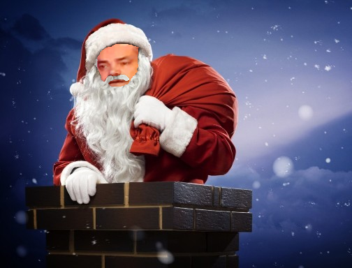 cheminee pere risitas noel