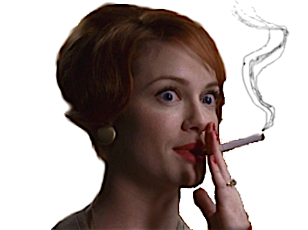 christina etonne cigarette hendricks surprise