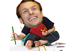 coloriage enfant macron