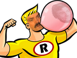 chewing gum bulle go marque risitas mascotte muscu malabar muscle bras