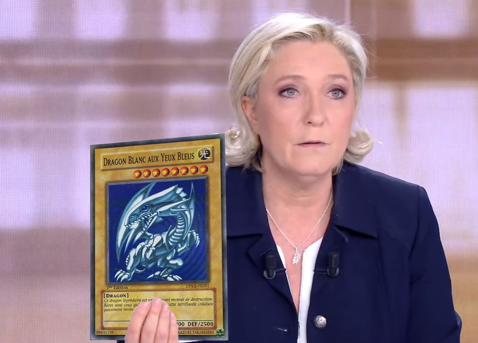 dragon bleus le pen yeux aux politic blanc