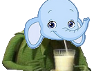 kermit-bleu-risitas-jesusitas-lait-elephant-snifaon-jvc-verre