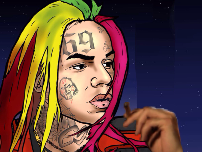 6ix9ine fond couleur