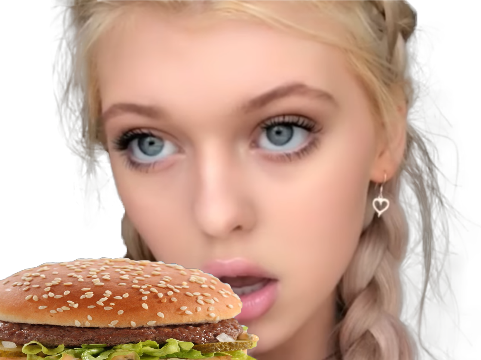 mignonne loren faim ado ange gray bebunw food manger femme belle other fast fille burger