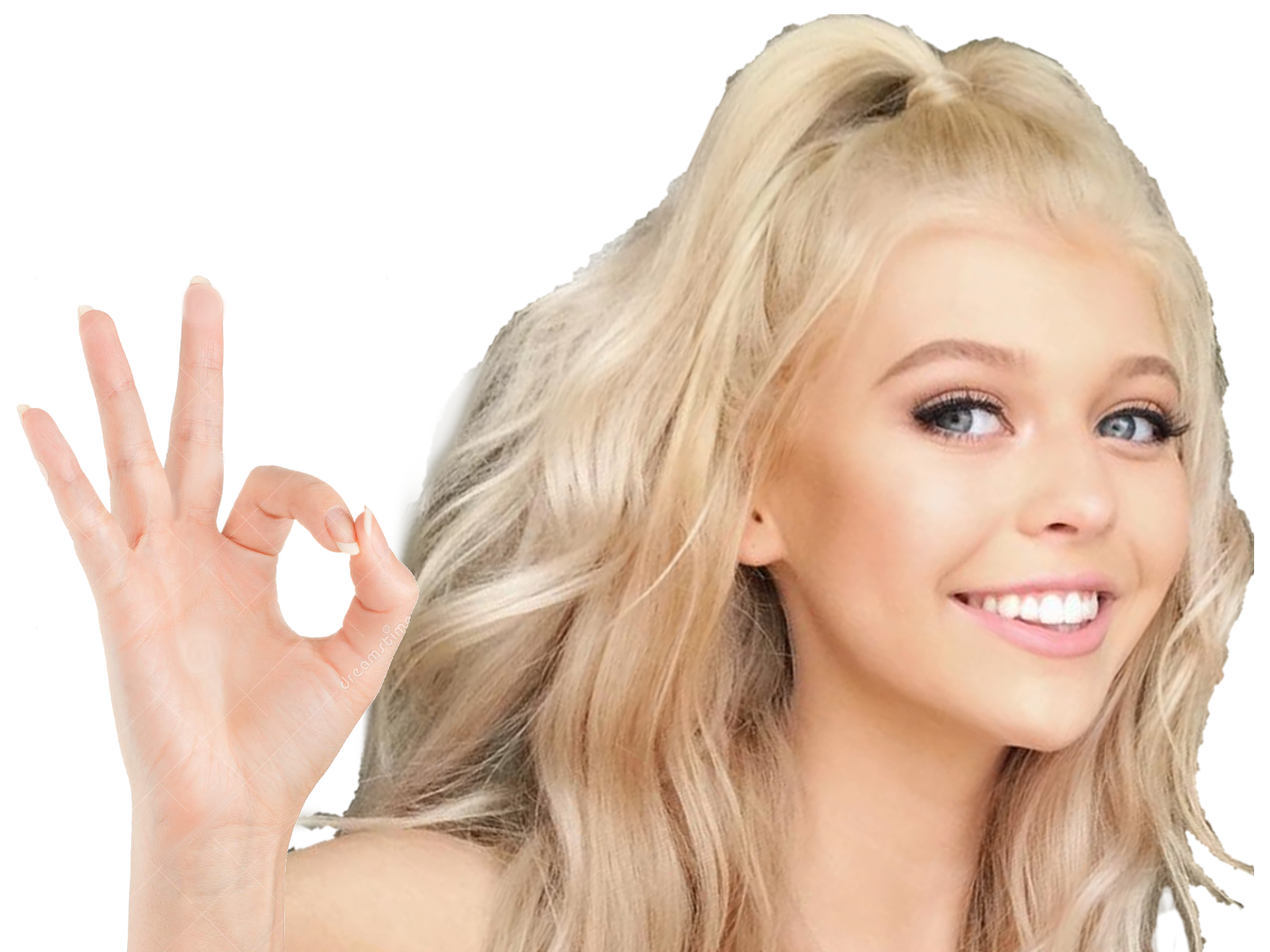 other mignonne affirmatif loren femme accord confirmer sourire ange gray okay cool bebunw belle ado fille