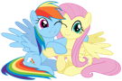 fluttershy-little-ponyrainbow-other-mlpmy-amour-dash-coeur