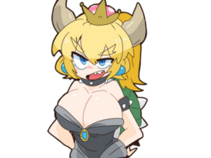 smirk bowser bowsette smile peach kikoojap kikoo jap mario cute japon
