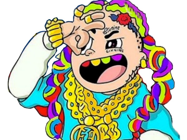 cartoon 6ix9ine 69 rap rappeur dessin us