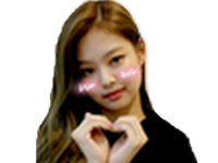 kpop fille jennie kawaii coeur mignonne rougis brune blackpink zoom