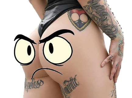 nevermind tatouage other metal h22 cul cuir butt