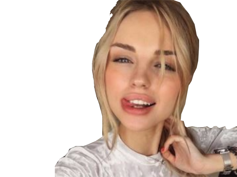Sticker risitas fille blonde belle sourit par MarchandDeTapis