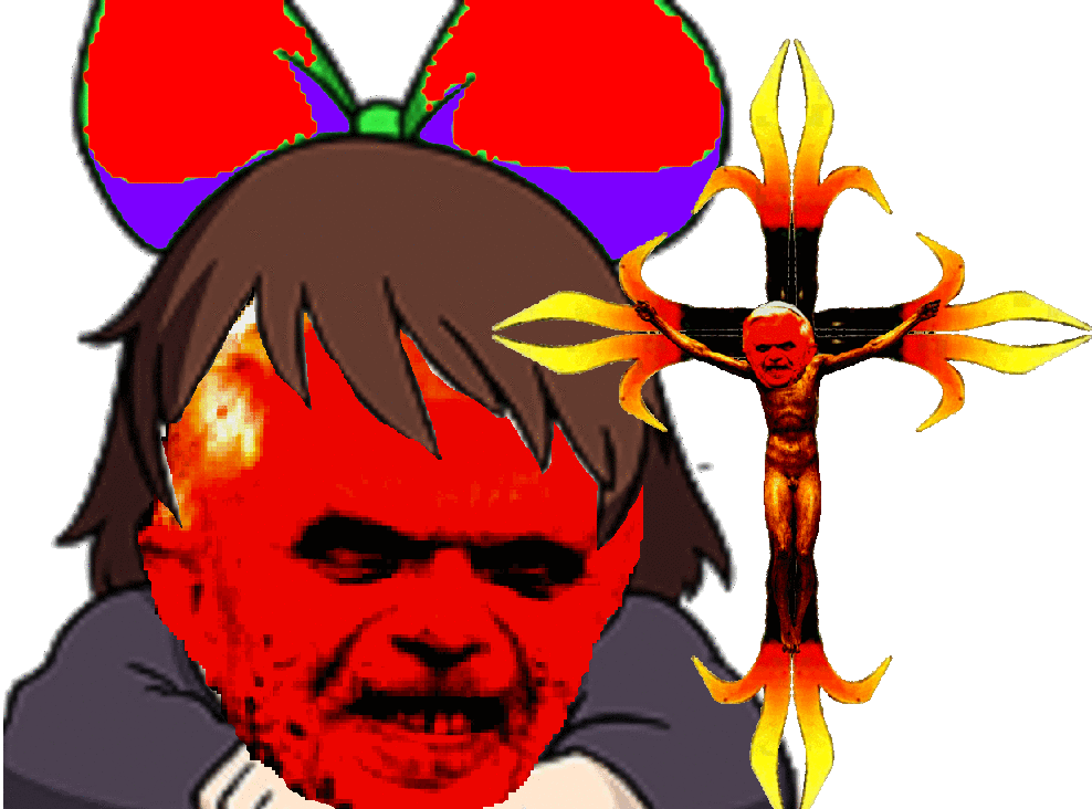 ence rouge mal xvi avn 666 benoit satan pape risitas 16 sataniste kiki