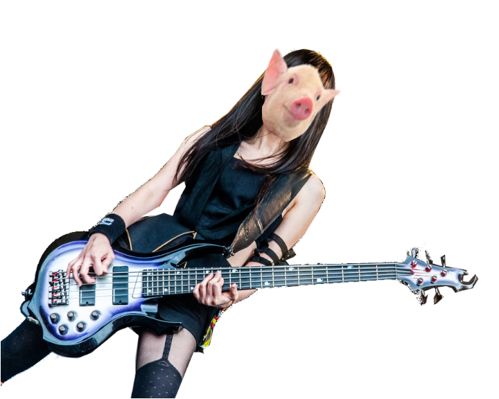 musique cochon basse metal music porc truie yeh doris bassiste