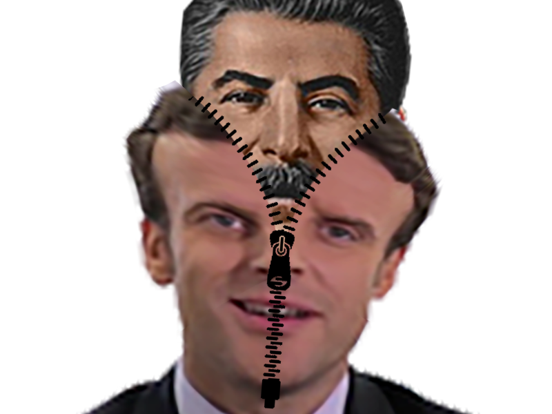fermeture macron eclaire zip politic staline