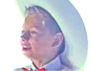 Sticker kid yodeling other cowboy yodelling par tchointchointchoin