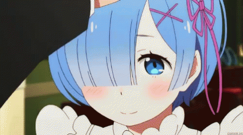 gif calin rezero rem kikoojap
