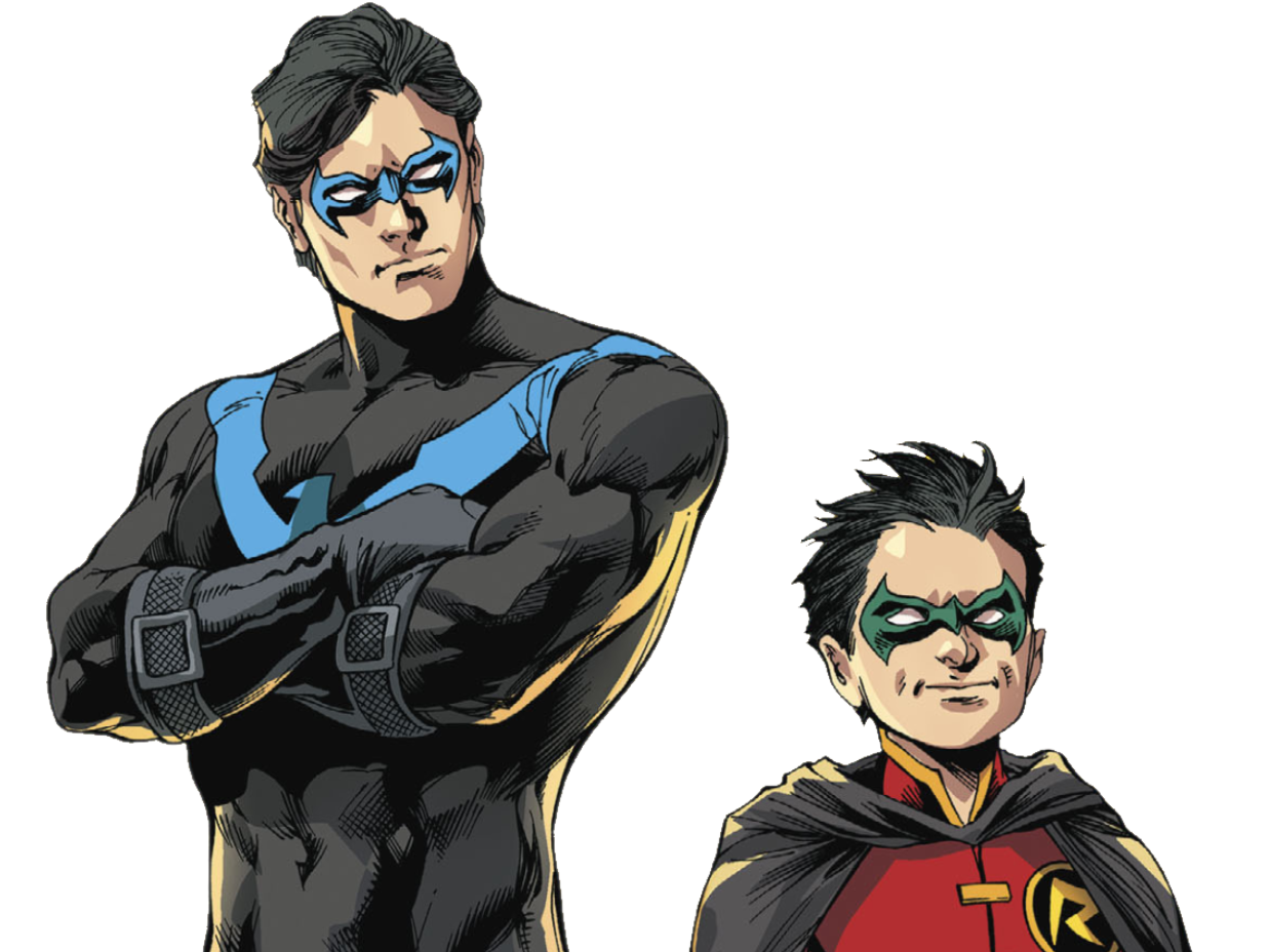 dynamic damian duo dc richard super grayson wayne heros nightwing robin batman comics other