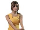 chatain-chaise-dress-fille-jaune-robe-girl-cute-zahia-interview-beauty-yellow-belle-dehar-other