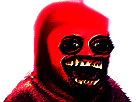 Sticker creepy immondice risitas par Jzuo