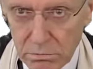 congoide mechant vilain lesquen gneugneu nationaliste de gros plan demoniaque henry eussou cosmopolite juif pas beau colere politic fn