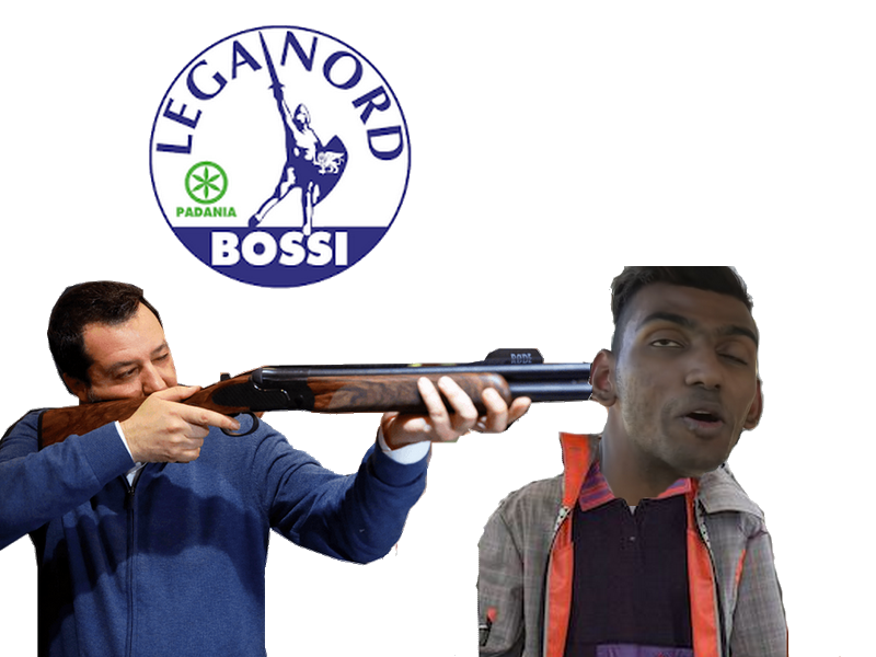 vise italien politic salvini fusil