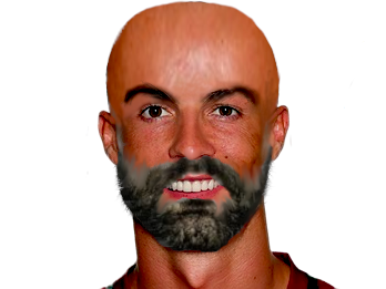 ronaldo barbe risitas chauve