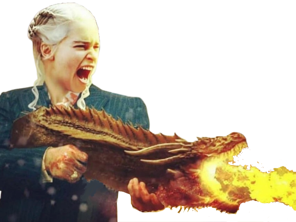 daenerys targaryen emilia clarke game of thrones got dany colere scarface tony montana dracarys feu