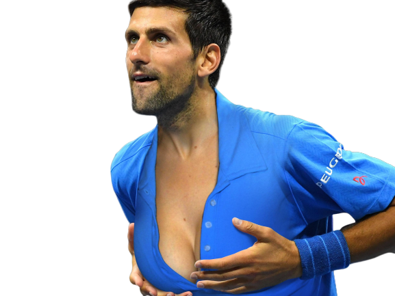 djokovic celebration nole seins jvc novak paz y amor