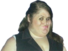 risitas femme sourire moche grosse