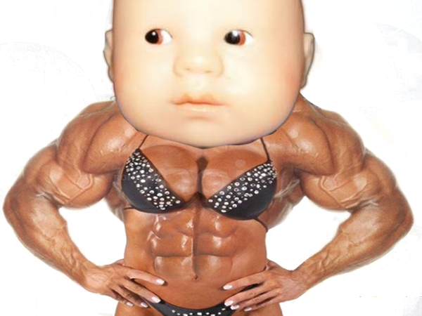 malaisant malaise culturisme regard femme fou bebe muscle