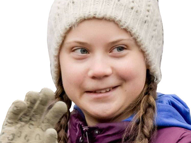 main politic bonnet coucou greta sourire climat ecologie fille thunberg signe jeune suedoise