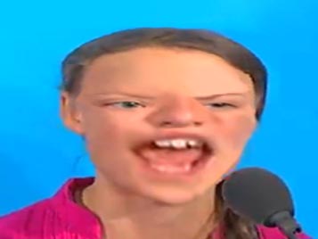 mage autiste deforme satan politique climat co2 juif monstre horreur cyka blyat politic thunberg orage greta diable