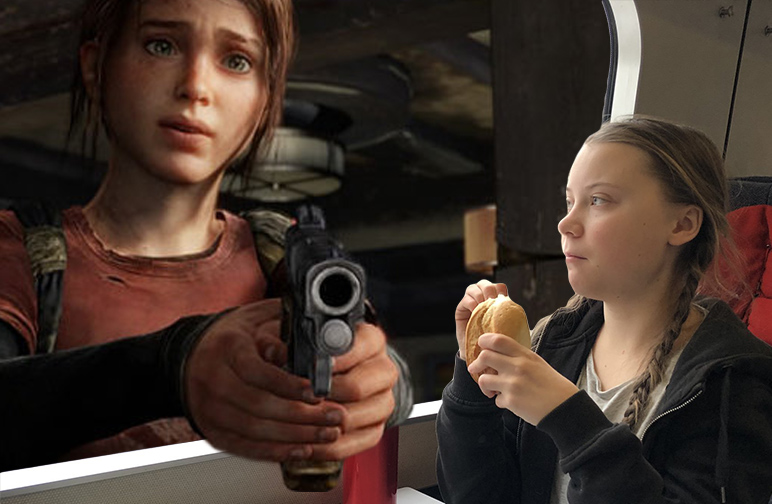 jeux dejeuner ecologie petit pistolet train femme greta videos thunberg