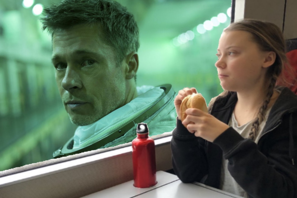 thunberg ecologie brad greta repas train dejeuner petit pitt film