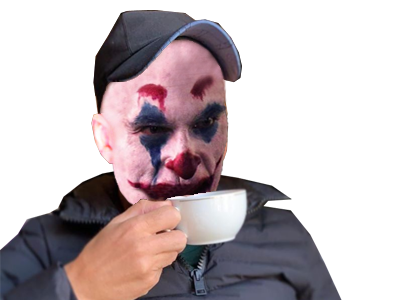 zidane joker tasse masque