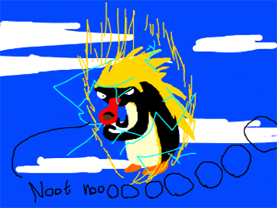 sayan super kamehameha pingu