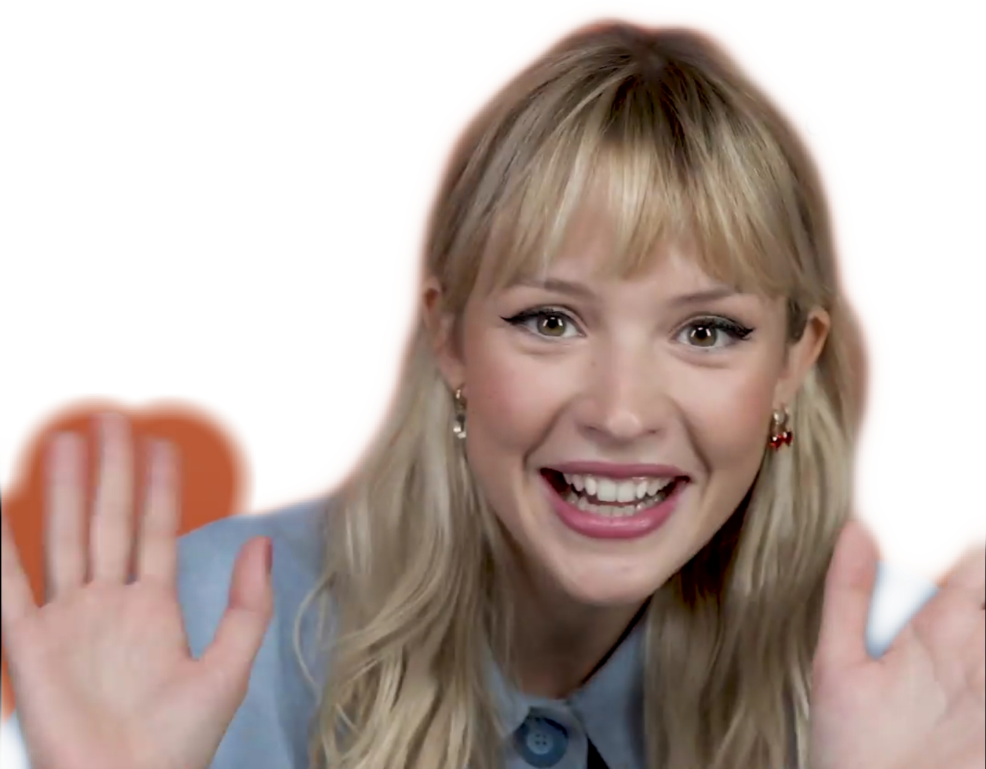 angele fille sourire blonde salut actrice