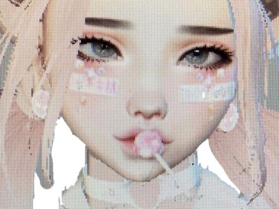 Sticker aesthetic fille kikoojap manga par Losy