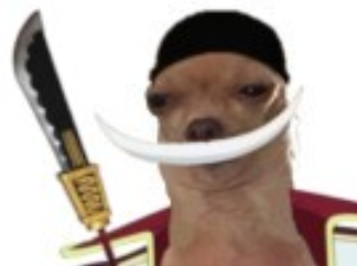 newgate blanche one kikoojap piece blase barbe chien