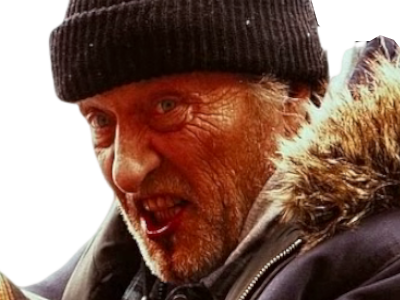 rutger hauer with hobo sang shotgun colere a