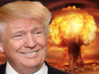 malin sourire atomique guerre donald nucleaire usa smile trumped sournois radioactif coree president destruction bombe du nord atome iran trump explosion politic rire missile