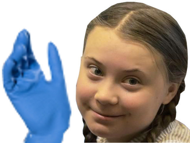 suedoise jeune gant greta sourire fille ecologie thunberg proctologue politic