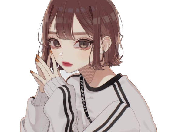 Sticker kawaii mignon aesthetic moe manga kikoojap ulzzang anime fille par Losy