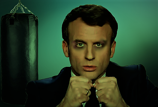 president macron risitas boxe