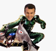 drone-macron-spiderman-politic-goblin-bouffon-vert-green
