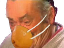 co masque risitas covid coronavirus coroned corona fruit virus orange