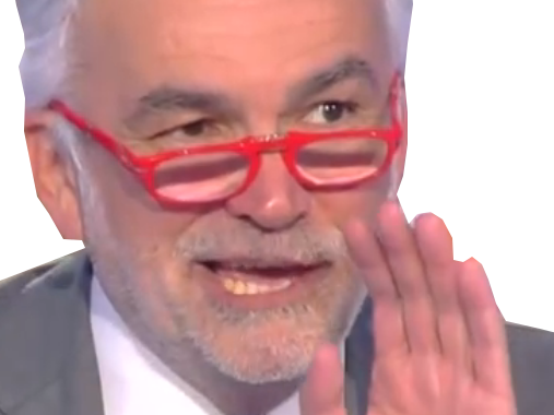 parle risitas chuchote main praud serieux pro costume pascal tele