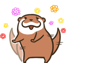 loutre otter sticker