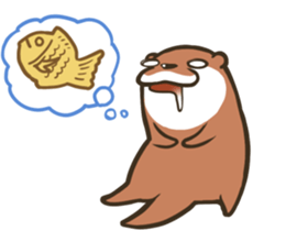 sticker otter loutre