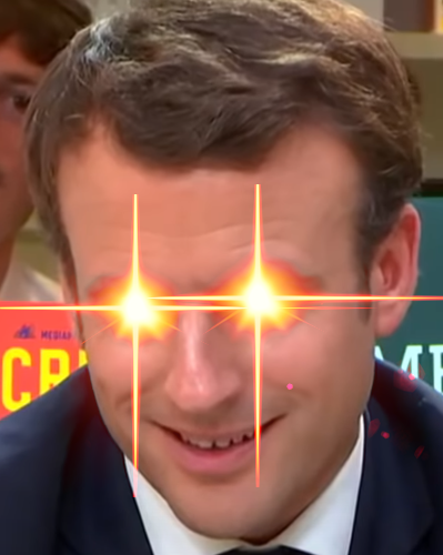 sourire fou macron politique maniac detraque politic joker